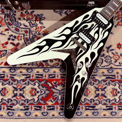 2009 Dean Michael Schenker Signature Custom Flames Flying V w/ OHSC