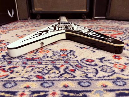 2009 Dean Michael Schenker Signature Custom Flames Flying V w/ OHSC