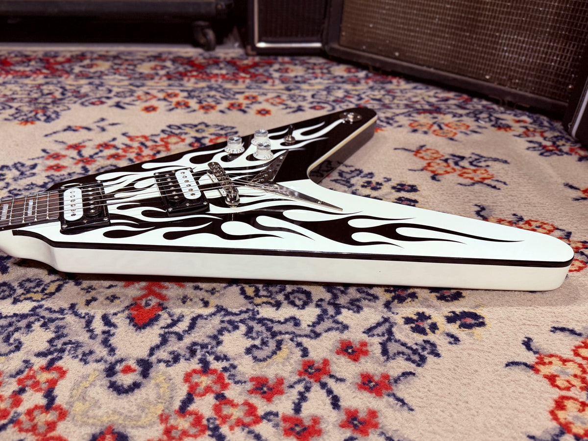 2009 Dean Michael Schenker Signature Custom Flames Flying V w/ OHSC